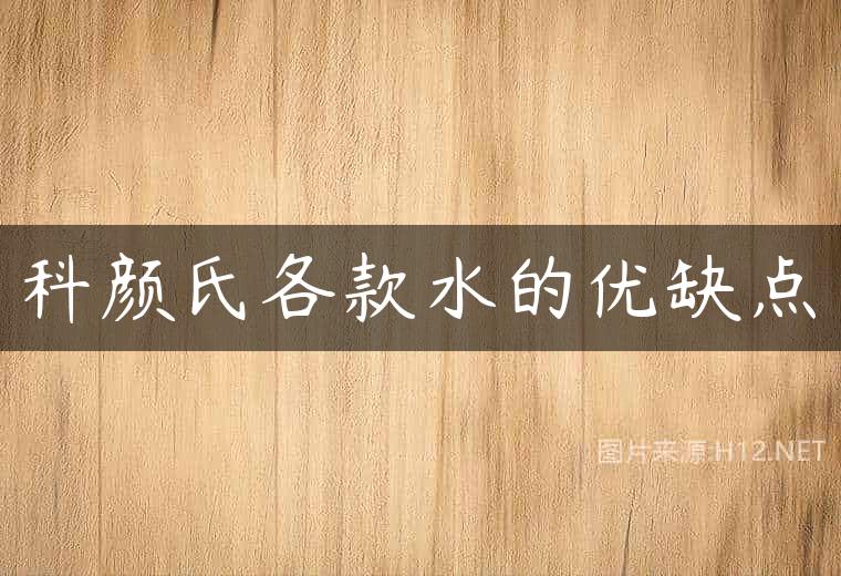 科颜氏各款水的优缺点