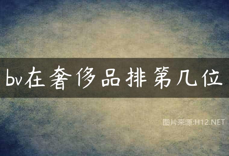 bv在奢侈品排第几位