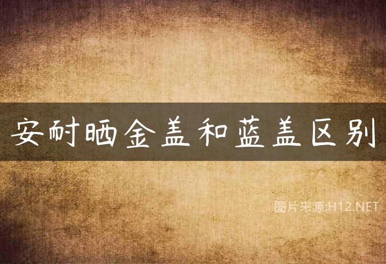 安耐晒金盖和蓝盖区别