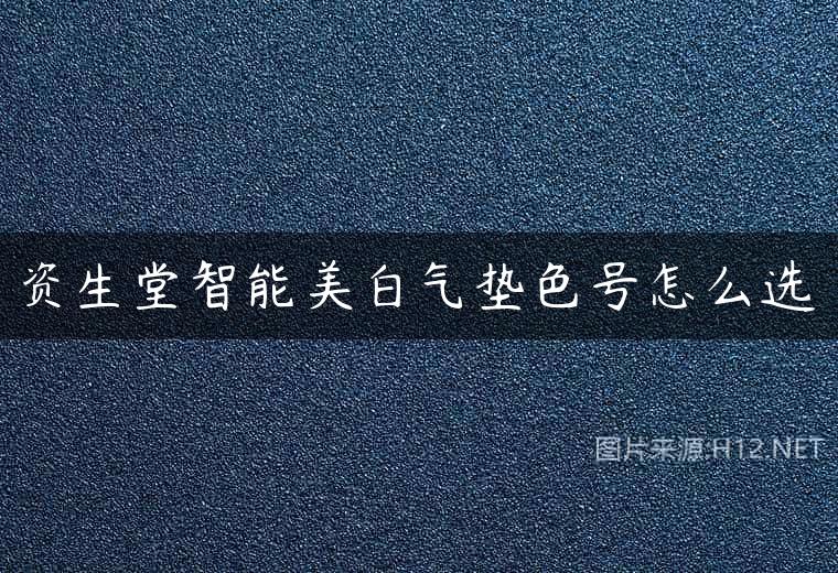 资生堂智能美白气垫色号怎么选