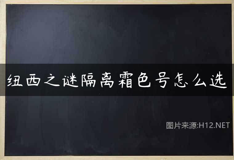 纽西之谜隔离霜色号怎么选