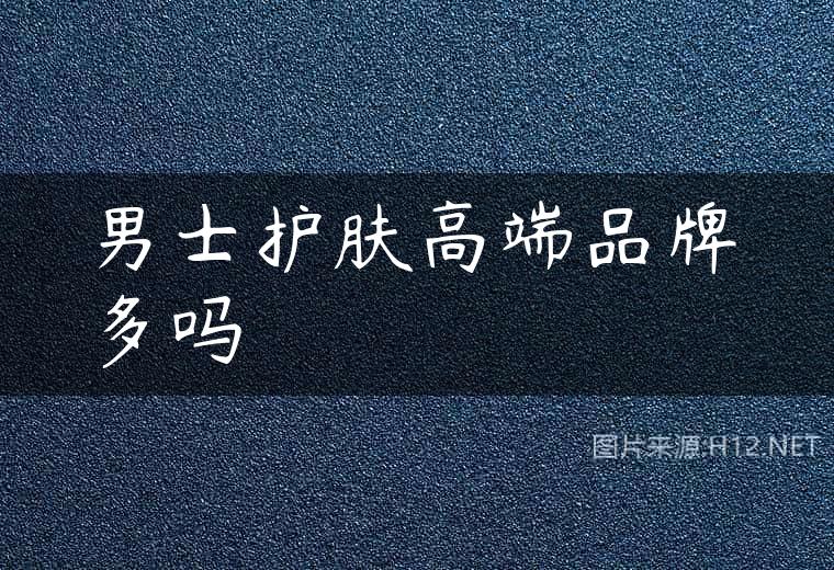 男士护肤高端品牌多吗