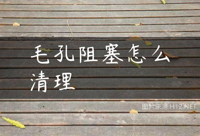 毛孔阻塞怎么清理