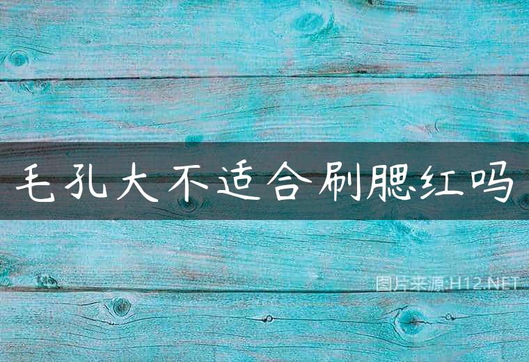 毛孔大不适合刷腮红吗