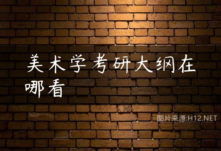 美术学考研大纲在哪看