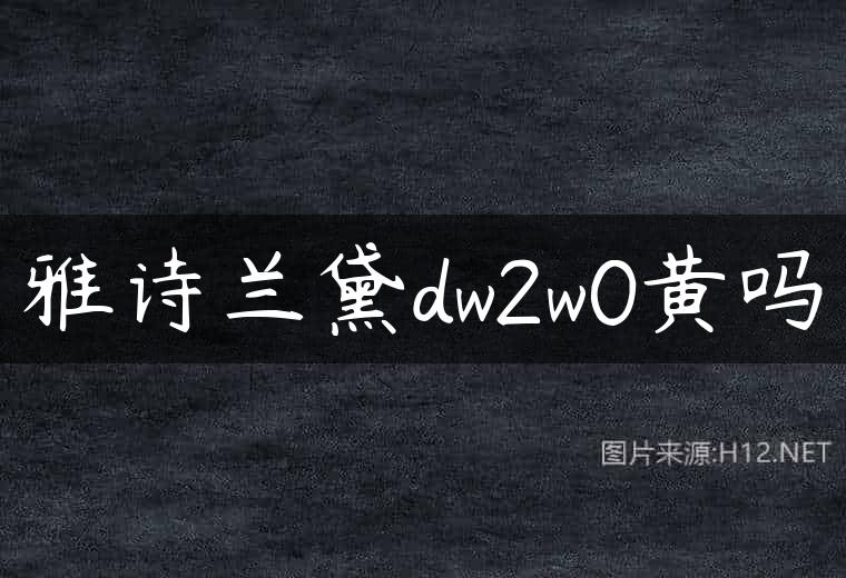 雅诗兰黛dw2w0黄吗