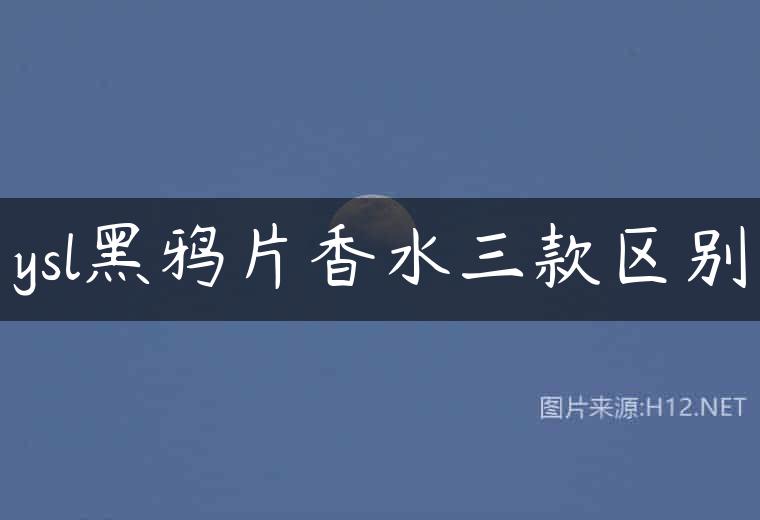 ysl黑鸦片香水三款区别
