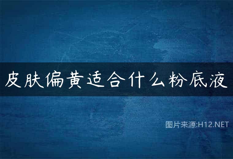 皮肤偏黄适合什么粉底液
