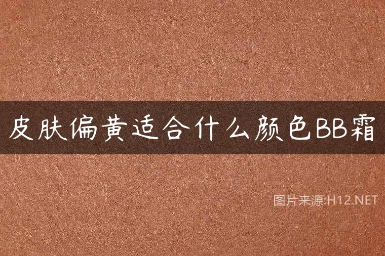 皮肤偏黄适合什么颜色BB霜