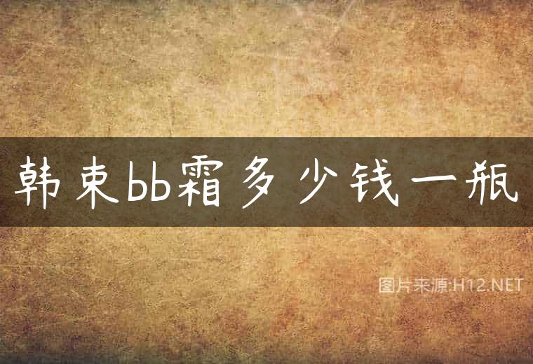 韩束bb霜多少钱一瓶