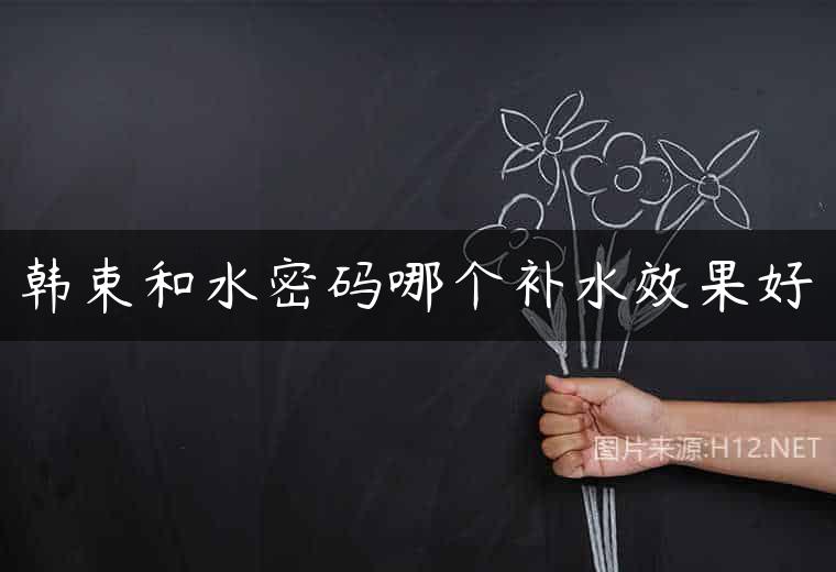 韩束和水密码哪个补水效果好