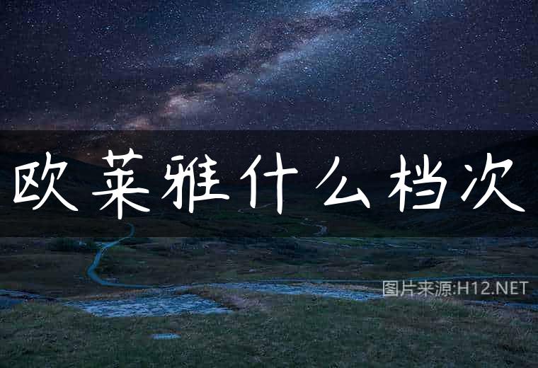 欧莱雅什么档次