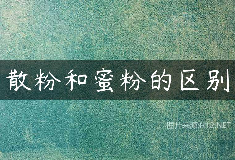 散粉和蜜粉的区别