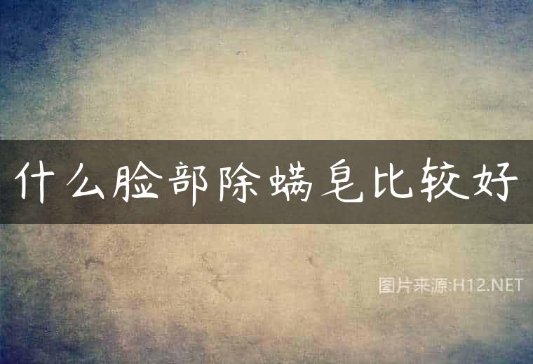 什么脸部除螨皂比较好