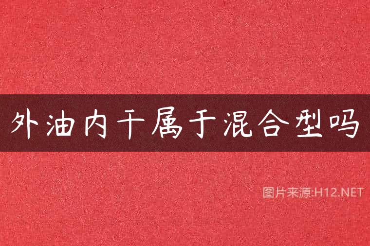 外油内干属于混合型吗
