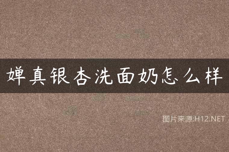 婵真银杏洗面奶怎么样