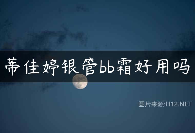 蒂佳婷银管bb霜好用吗