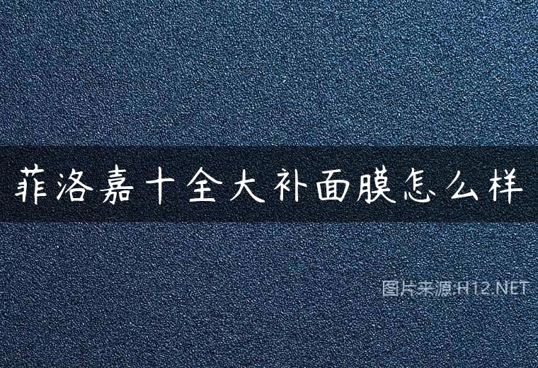 菲洛嘉十全大补面膜怎么样
