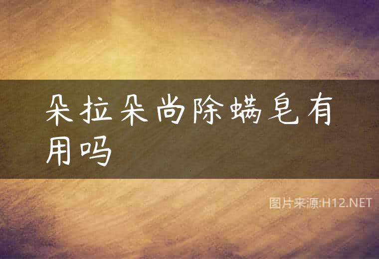 朵拉朵尚除螨皂有用吗