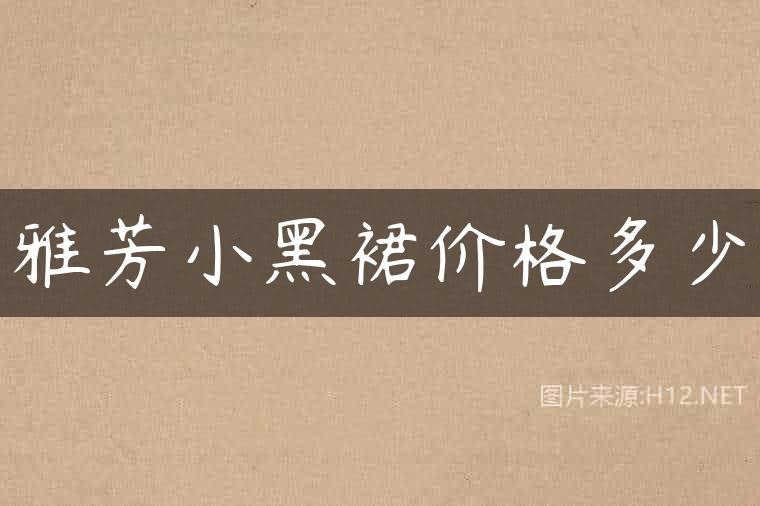 雅芳小黑裙价格多少