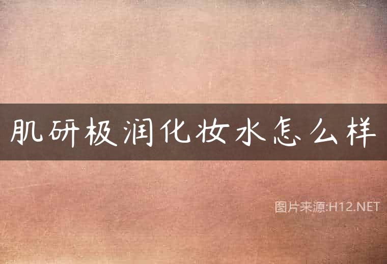 肌研极润化妆水怎么样