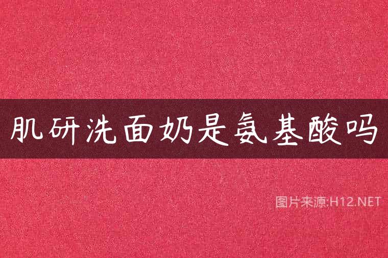 肌研洗面奶是氨基酸吗