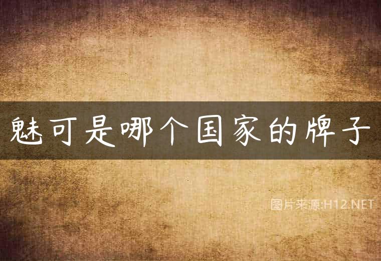 魅可是哪个国家的牌子