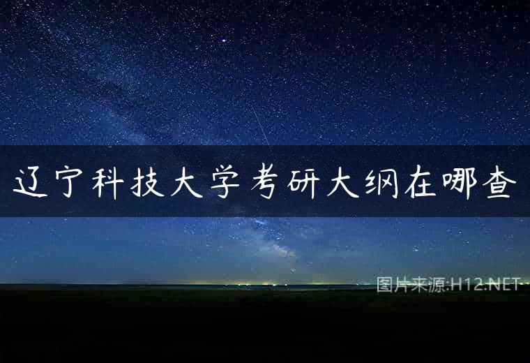 辽宁科技大学考研大纲在哪查