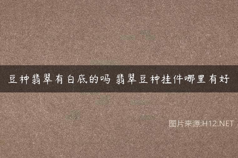 豆种翡翠有白底的吗 翡翠豆种挂件哪里有好