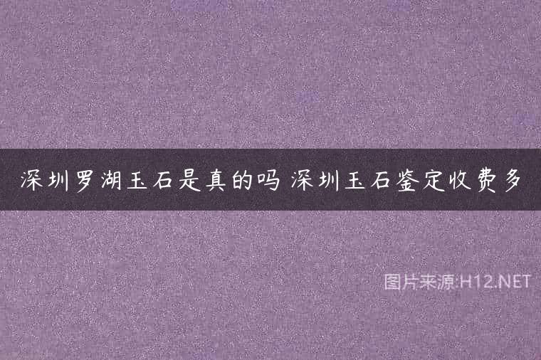 深圳罗湖玉石是真的吗 深圳玉石鉴定收费多