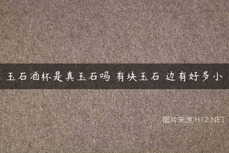 玉石酒杯是真玉石吗 有块玉石裏边有好多小