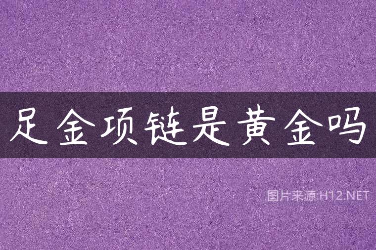 足金项链是黄金吗