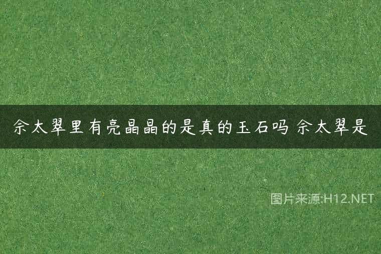 佘太翠里有亮晶晶的是真的玉石吗 佘太翠是