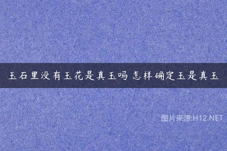 玉石里没有玉花是真玉吗 怎样确定玉是真玉
