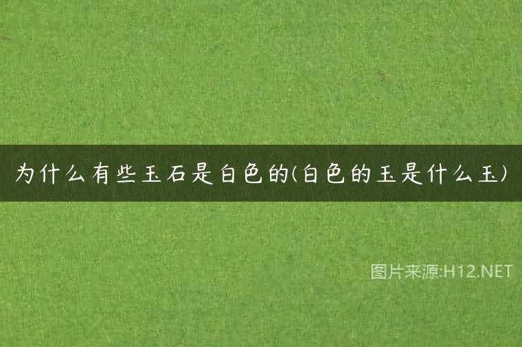 为什么有些玉石是白色的(白色的玉是什么玉)