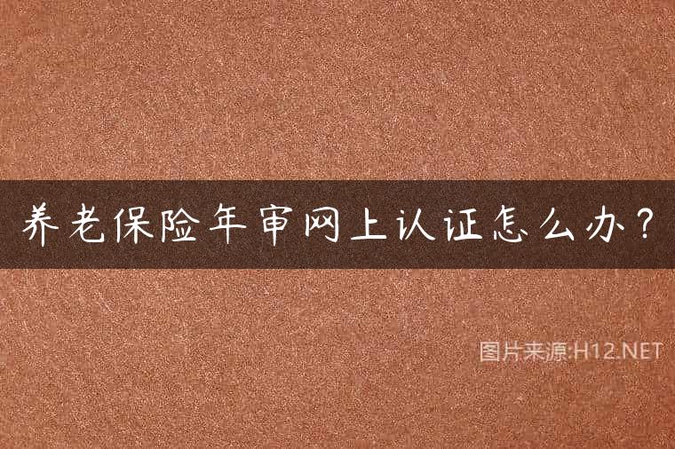 养老保险年审网上认证怎么办？