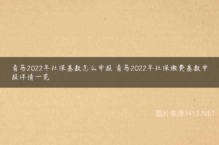 青岛2022年社保基数怎么申报 青岛2022年社保缴费基数申报详情一览