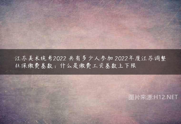 江苏美术统考2022 共有多少人参加 2022年度江苏调整社保缴费基数：什么是缴费工资基数上下限