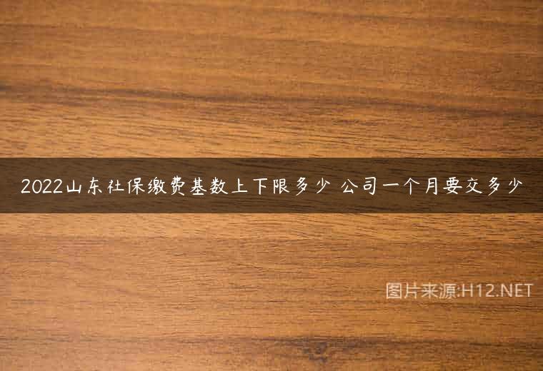 2022山东社保缴费基数上下限多少 公司一个月要交多少