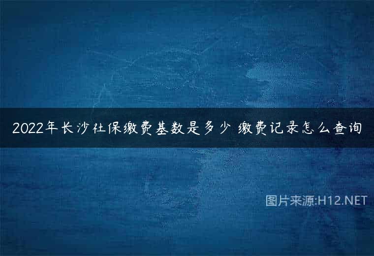 2022年长沙社保缴费基数是多少 缴费记录怎么查询