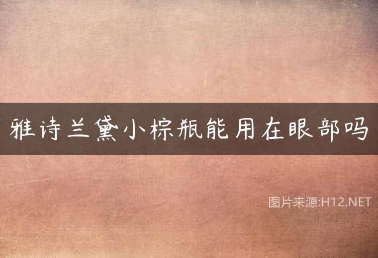 雅诗兰黛小棕瓶能用在眼部吗