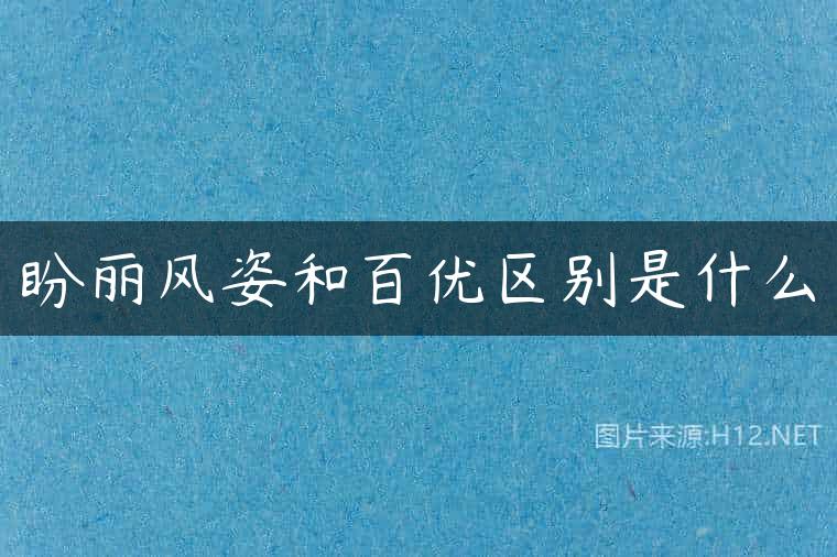 盼丽风姿和百优区别是什么