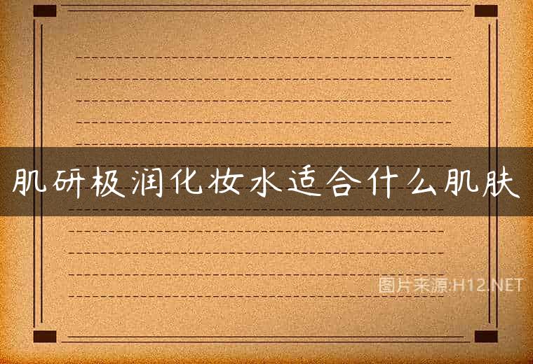 肌研极润化妆水适合什么肌肤