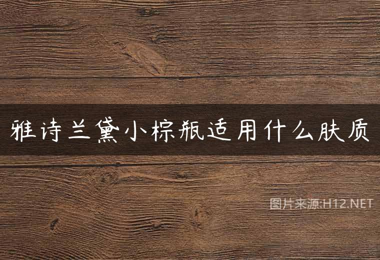 雅诗兰黛小棕瓶适用什么肤质