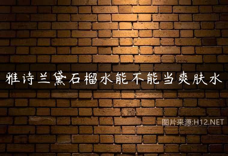 雅诗兰黛石榴水能不能当爽肤水