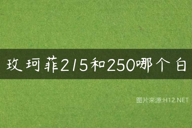 玫珂菲215和250哪个白