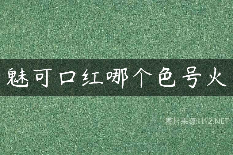 魅可口红哪个色号火