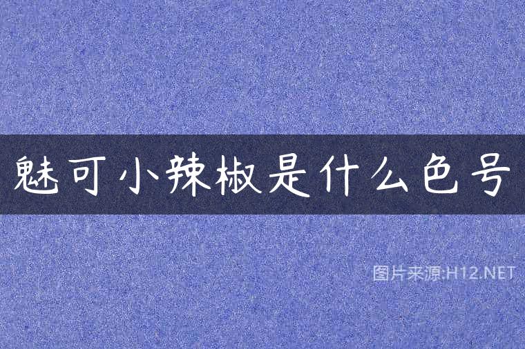 魅可小辣椒是什么色号