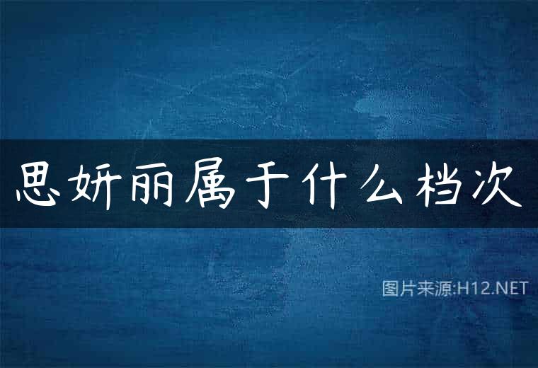思妍丽属于什么档次