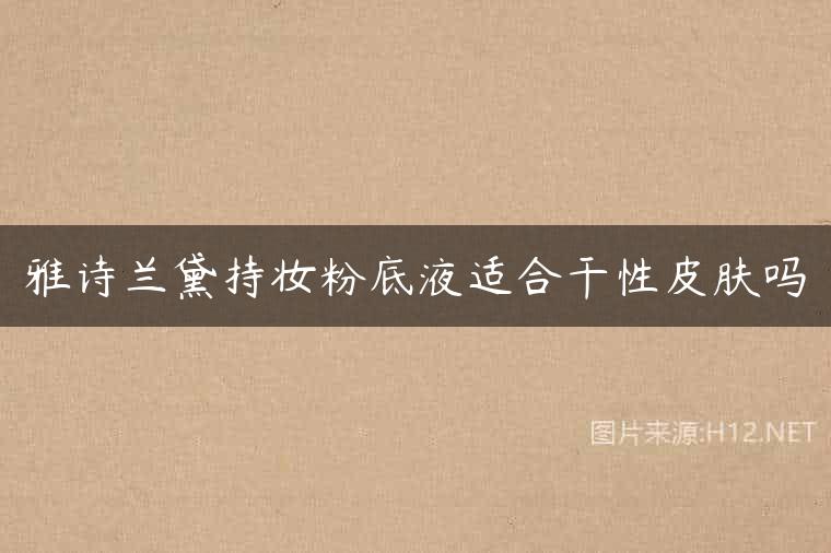 雅诗兰黛持妆粉底液适合干性皮肤吗